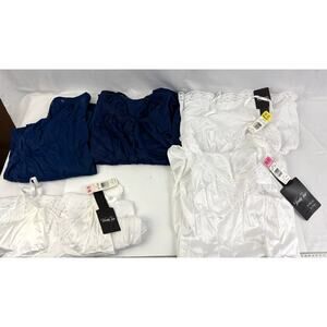 Vintage LOT 5x VTG Vanity Fair Nightgowns Slips White Blue Nylon Lace NWT Usa